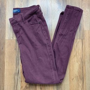 Burgundy hardly worn jeans! Stretching & comfy!